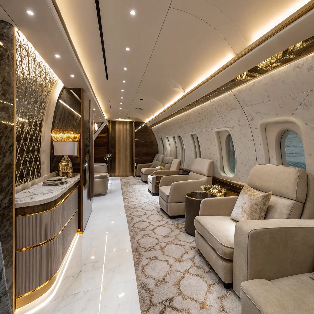 Luxurious interior of EMBERVAULT salon
