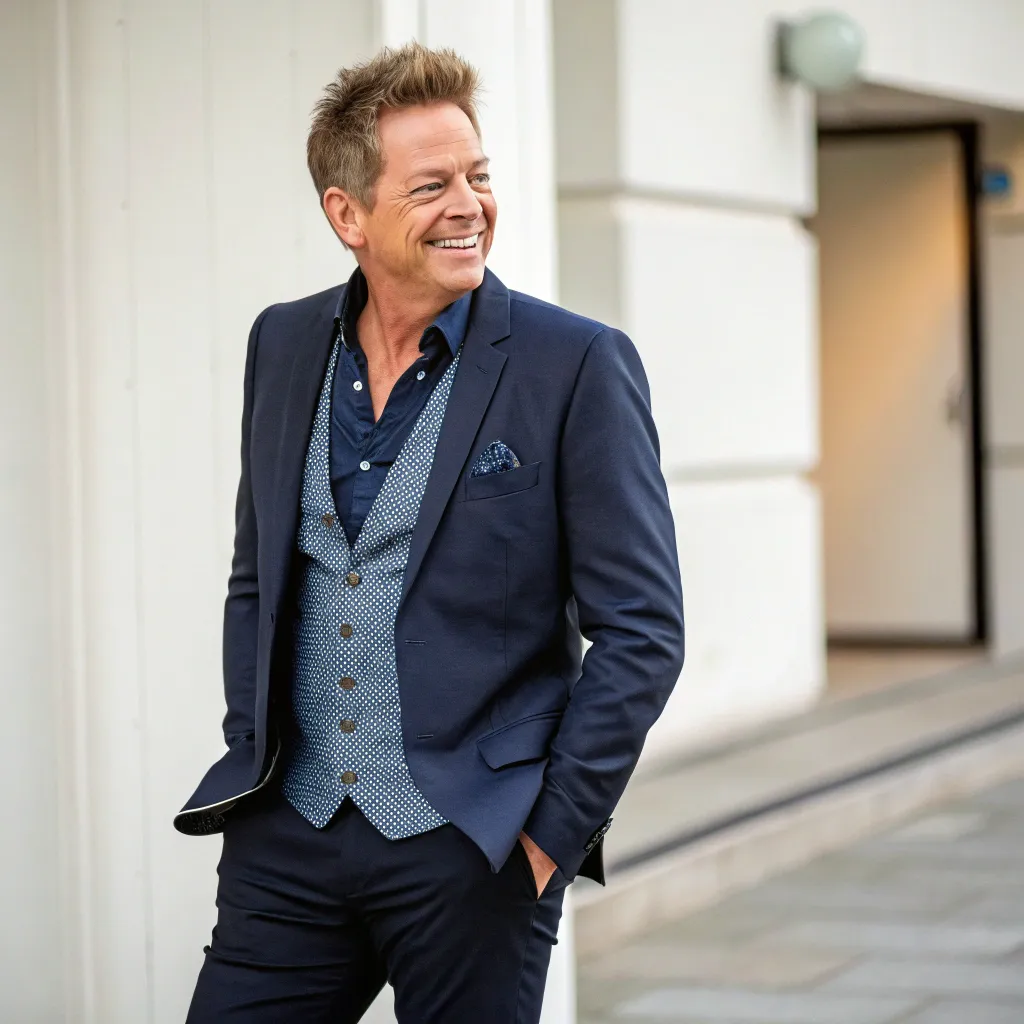 Mark Thompson after his style makeover